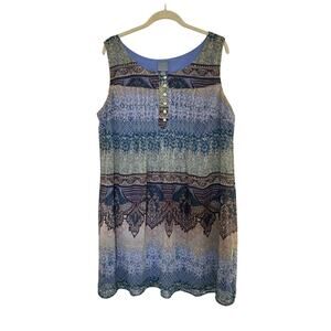 VTG Boho Beach Cover Up Dress 18W Resortwear Festival Beachy Cottage Western